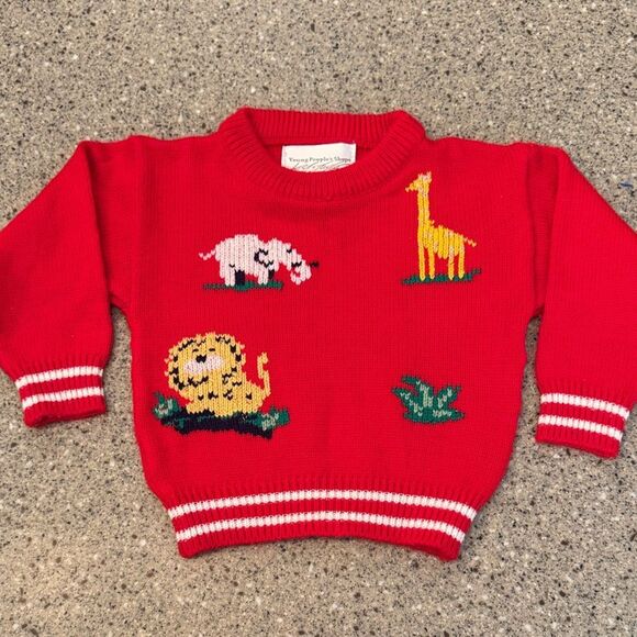 LORD & TAYLOR Vintage Toddler Zoo Animal Sweater - Picture 2 of 7